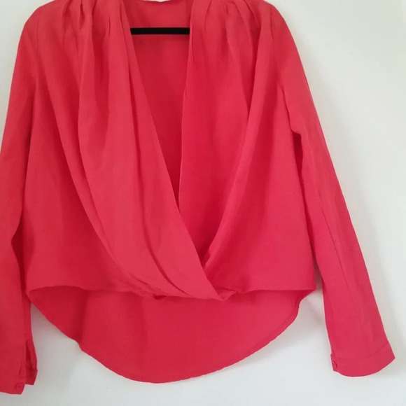 ASTR the Label Women's Coquette Surplice Neckline Blouse Shirt Top Feminine Sz S - Picture 6 of 11